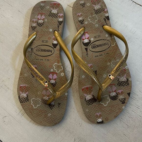 HAVAIANAS Geisha Girl Flip Flops Size 6 - Picture 3 of 5